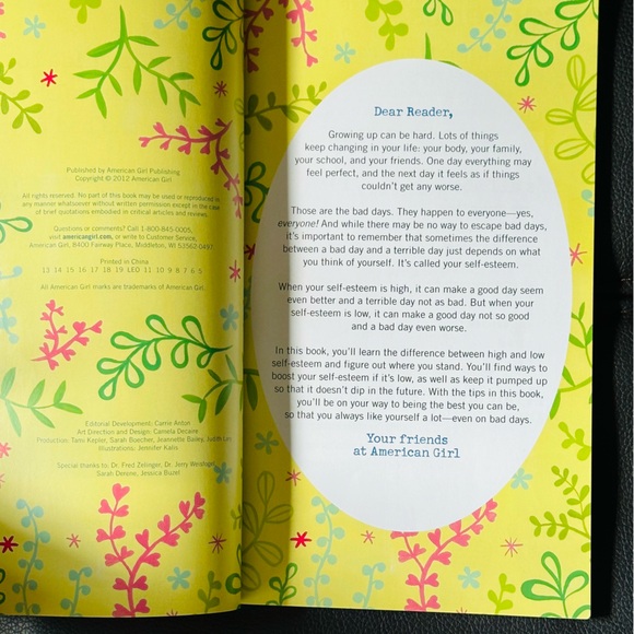 American Girl A Smart Girl’s Guide to Liking Herself Paperback Book - Picture 2 of 7
